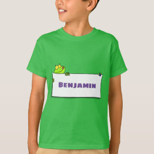 Camiseta Ilustracion personalizado de señas de rana verde s