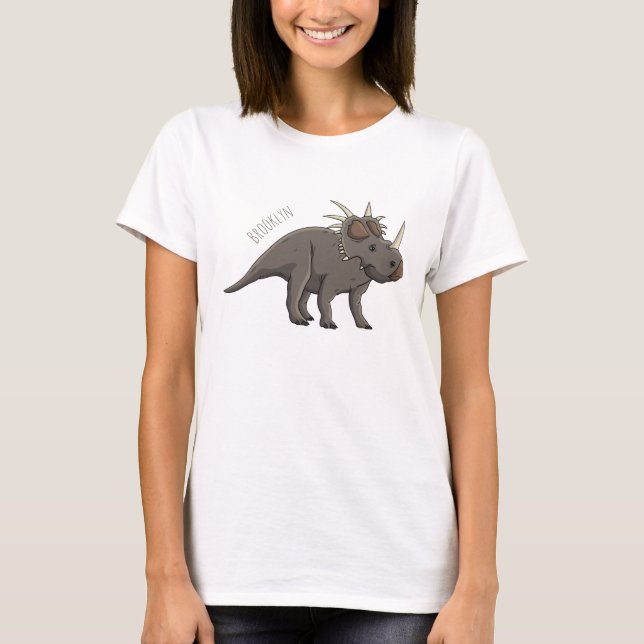 Camiseta Ilustracion personalizado de Styracosaurus (Anverso)