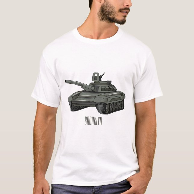 Camiseta Ilustracion personalizado de tanques (Anverso)