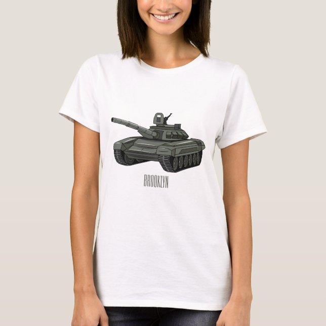 Camiseta Ilustracion personalizado de tanques (Anverso)