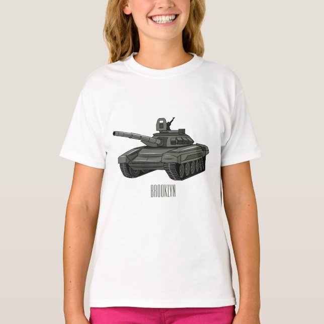 Camiseta Ilustracion personalizado de tanques (Anverso)