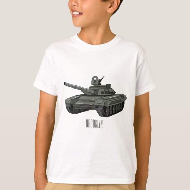 Camiseta Ilustracion personalizado de tanques (Anverso)