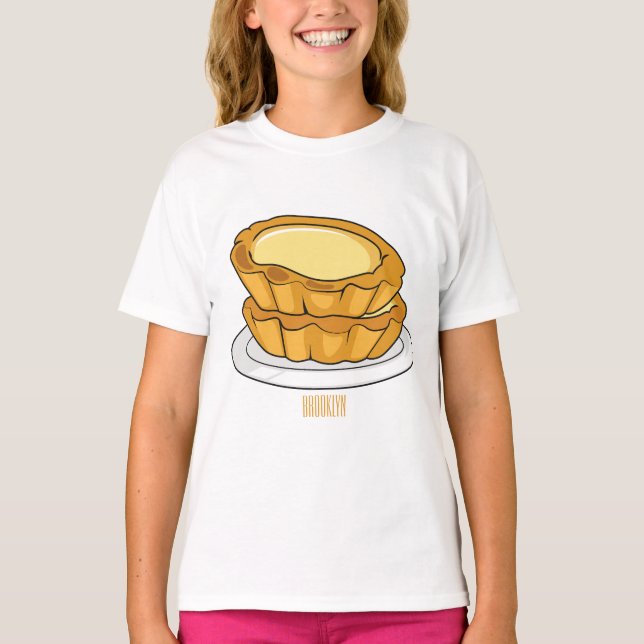 Camiseta Ilustracion personalizado de tarta de huevo (Anverso)