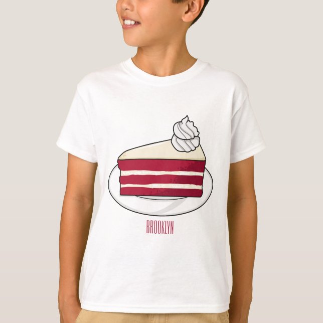 Camiseta Ilustracion personalizado de tarta de terciopelo r (Anverso)