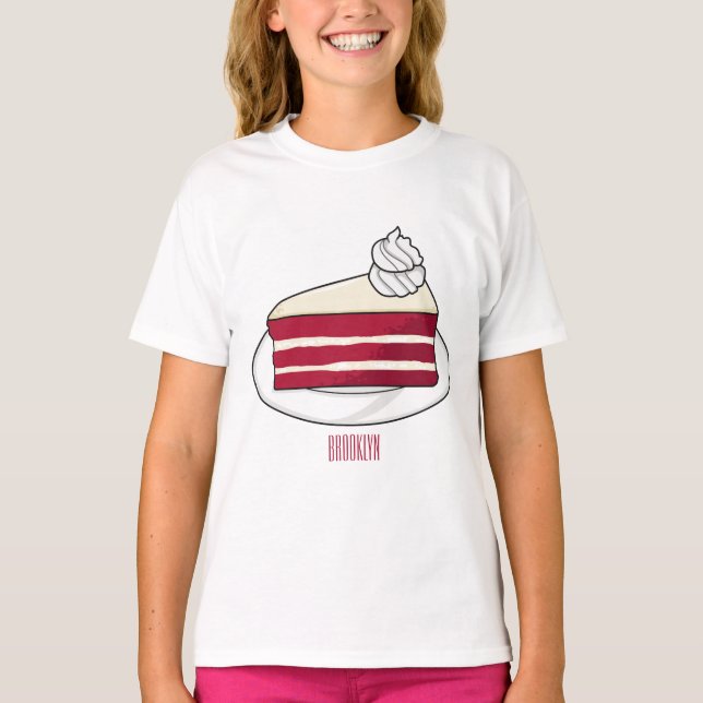 Camiseta Ilustracion personalizado de tarta de terciopelo r (Anverso)