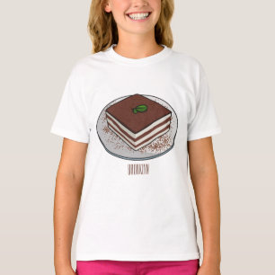 Camiseta Ilustracion personalizado de tarta de Tiramisu