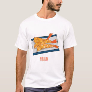 Camiseta Ilustracion personalizado de tempura gambas