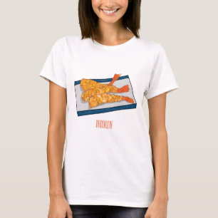 Camiseta Ilustracion personalizado de tempura gambas