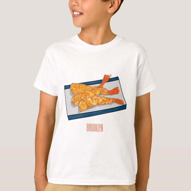 Camiseta Ilustracion personalizado de tempura gambas (Anverso)