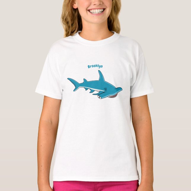 Camiseta Ilustracion personalizado de tiburón martillo (Anverso)