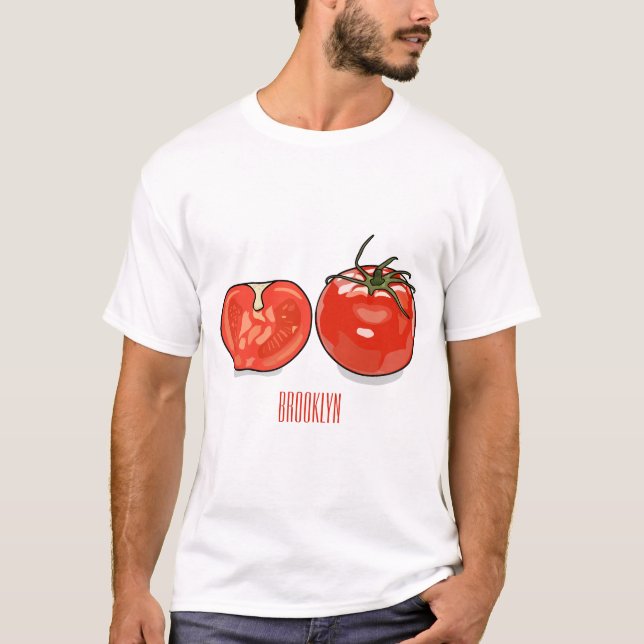 Camiseta Ilustracion personalizado de tomate (Anverso)