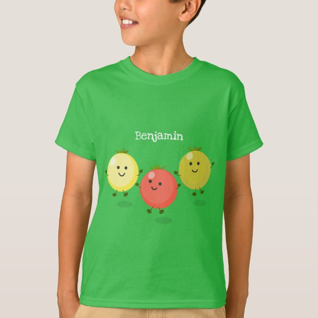 Camiseta Ilustracion personalizado de tomates de cerezo (Anverso)