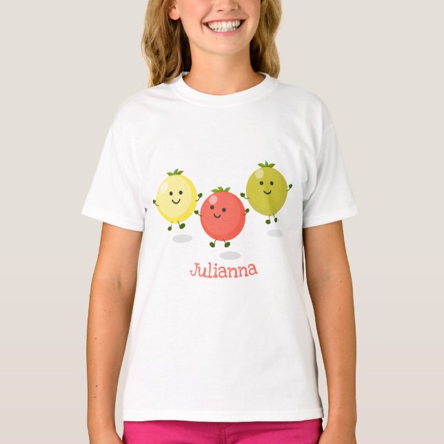Camiseta Ilustracion personalizado de tomates de cerezo (Anverso)