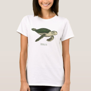 Camiseta Ilustracion personalizado de tortugas marinas