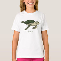 Ilustracion personalizado de tortugas marinas