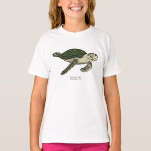 Camiseta Ilustracion personalizado de tortugas marinas