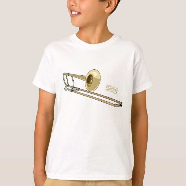Camiseta Ilustracion personalizado de Trombone (Anverso)