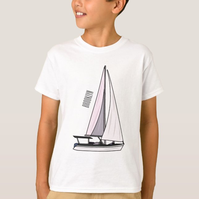 Camiseta Ilustracion personalizado de velero (Anverso)