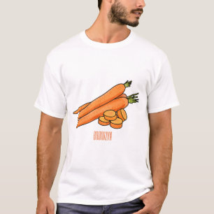 Camiseta Ilustracion personalizado de zanahoria