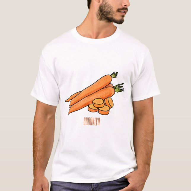Camiseta Ilustracion personalizado de zanahoria (Anverso)