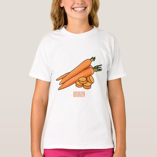 Camiseta Ilustracion personalizado de zanahoria (Anverso)