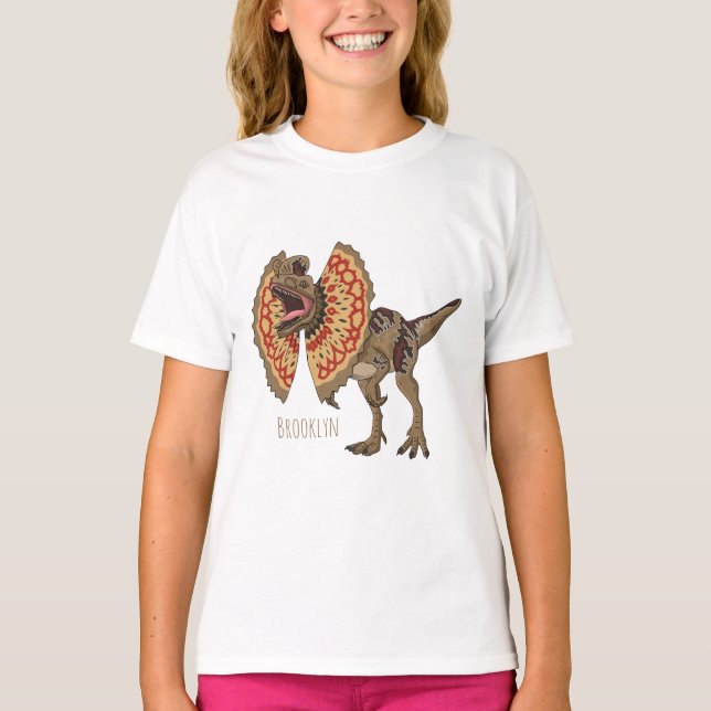 Camiseta Ilustracion personalizado Dilophosaurus (Anverso)