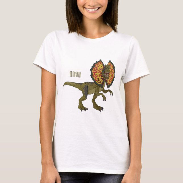 Camiseta Ilustracion personalizado Dilophosaurus (Anverso)