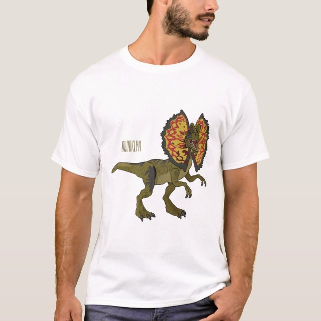 Camiseta Ilustracion personalizado Dilophosaurus (Anverso)