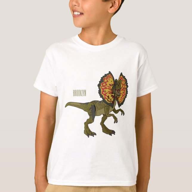 Camiseta Ilustracion personalizado Dilophosaurus (Anverso)