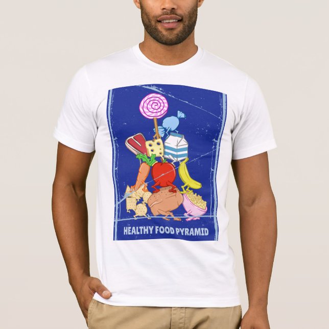 Camiseta Ilustracion personalizado divertido de la pirámide (Anverso)