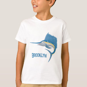 Camiseta Ilustracion personalizado divertido de pez espada