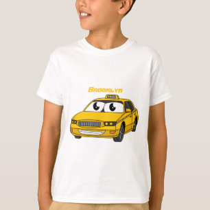 Camiseta Ilustracion personalizado divertido de taxi amaril