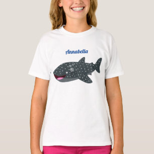 Camiseta Ilustracion personalizado feliz de tiburón ballena
