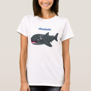 Camiseta Ilustracion personalizado feliz de tiburón ballena