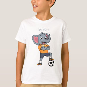 Camiseta Ilustracion personalizado futbolista elefante