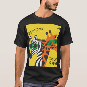Camiseta Ilustracion Personalizado Guay Zebra Giraffe