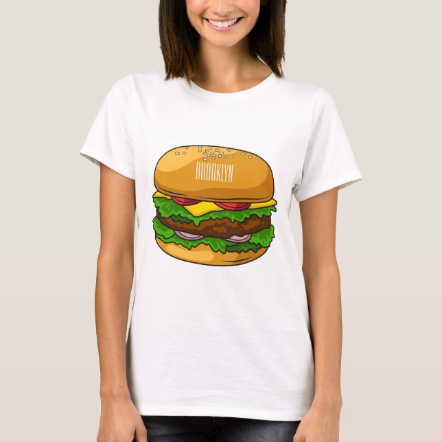Camiseta Ilustracion personalizado Hamburger (Anverso)