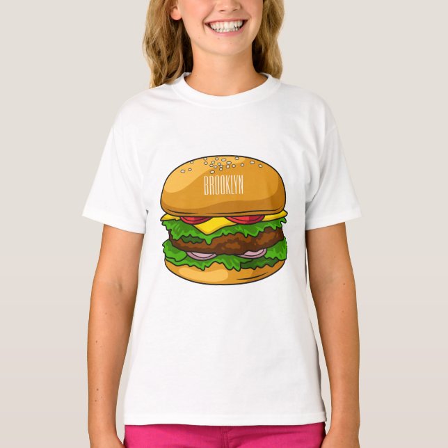 Camiseta Ilustracion personalizado Hamburger (Anverso)