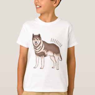 Camiseta Ilustracion personalizado husky siberiano
