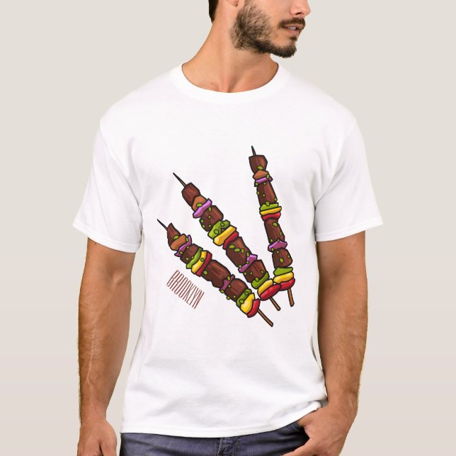 Camiseta Ilustracion personalizado kebab o kabob (Anverso)