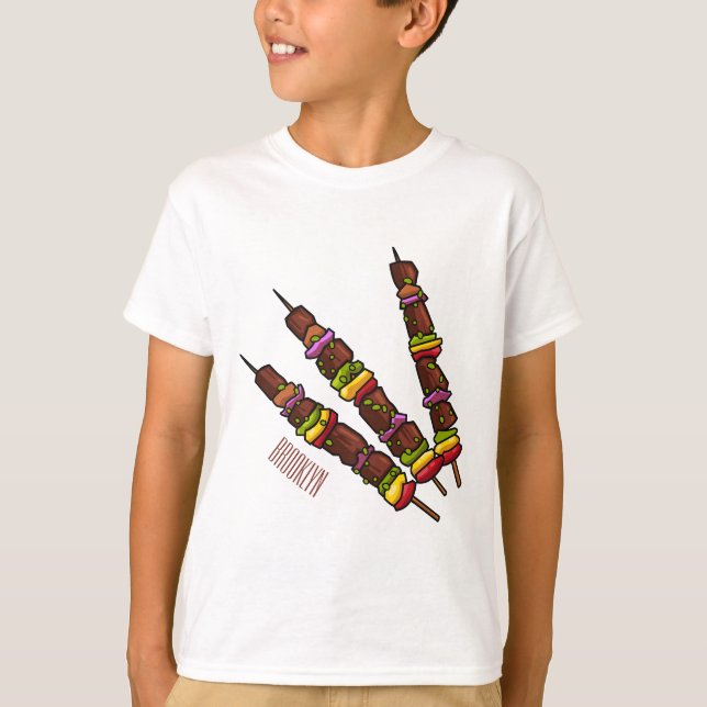 Camiseta Ilustracion personalizado kebab o kabob (Anverso)