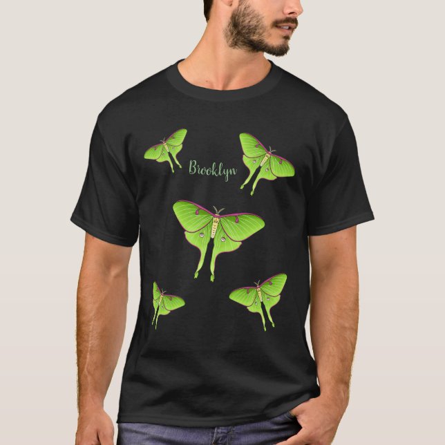 Camiseta Ilustracion personalizado Luna Moth (Anverso)