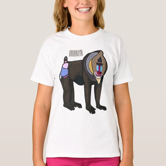 Camiseta Ilustracion personalizado Mandrill (Anverso)