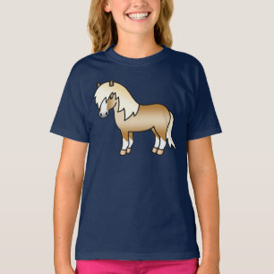 Camiseta Ilustracion Personalizado Palomino Shetland Pony C