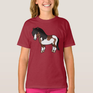 Camiseta Ilustracion Personalizado Pony Pinto Shetland Brow