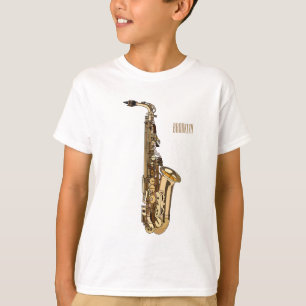 Camiseta Ilustracion personalizado saxofón