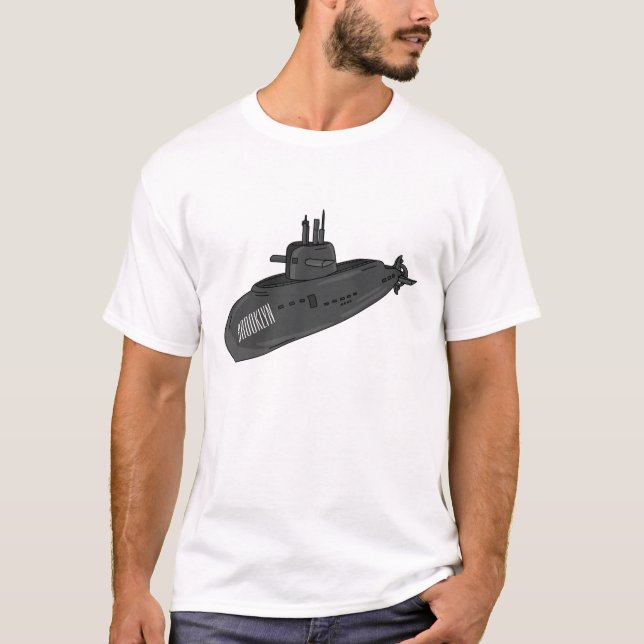 Camiseta Ilustracion personalizado submarino (Anverso)