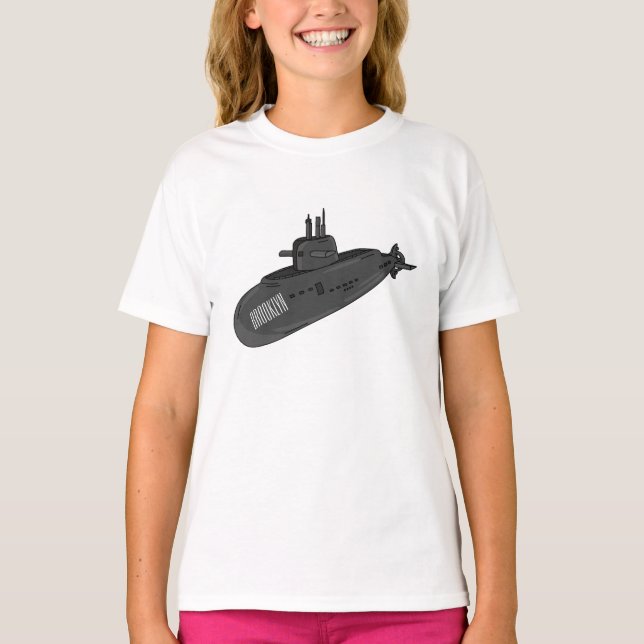 Camiseta Ilustracion personalizado submarino (Anverso)