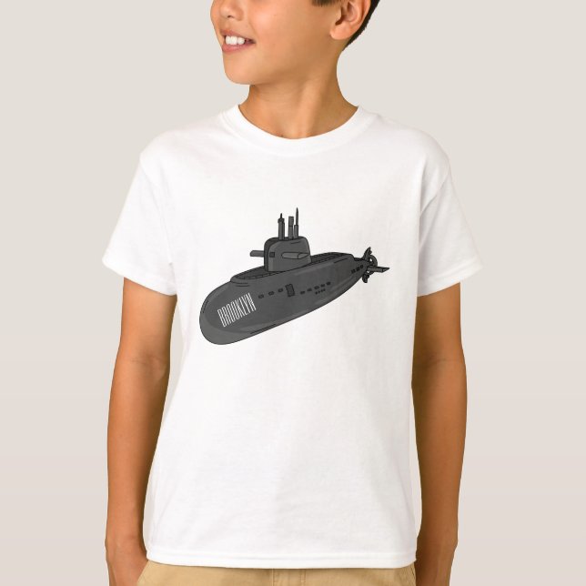 Camiseta Ilustracion personalizado submarino (Anverso)