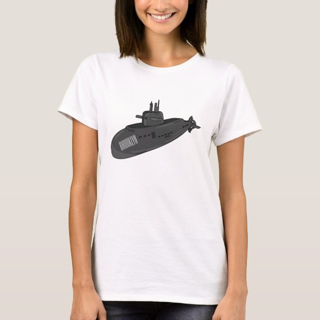 Camiseta Ilustracion personalizado submarino (Anverso)